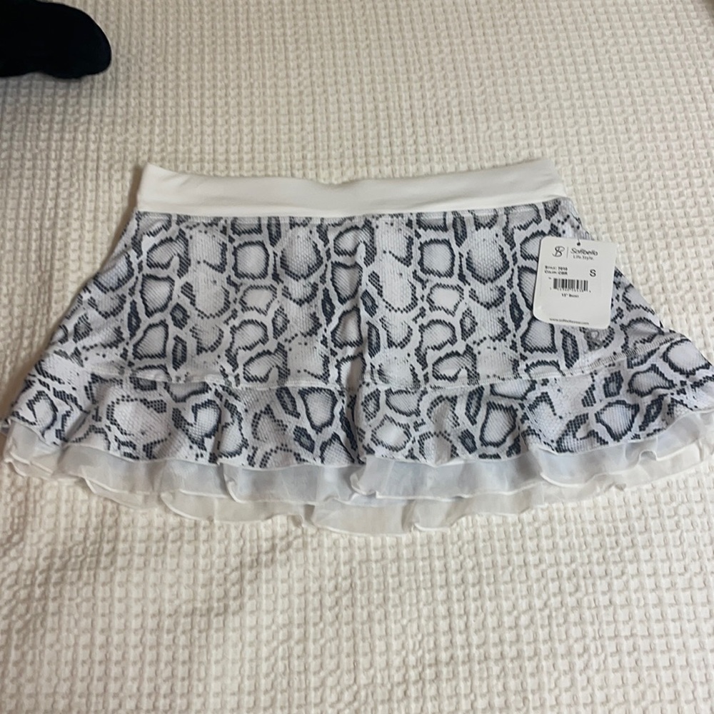 Snakeskin tennis skirt